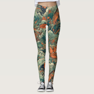 Leggings Japonais Tattoo Art Sea Creatures