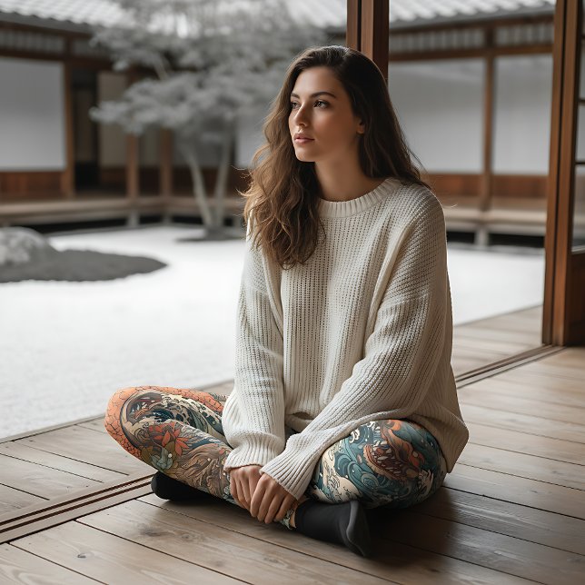 Leggings Japonais Tattoo Art Sea Creatures (Créateur téléchargé)