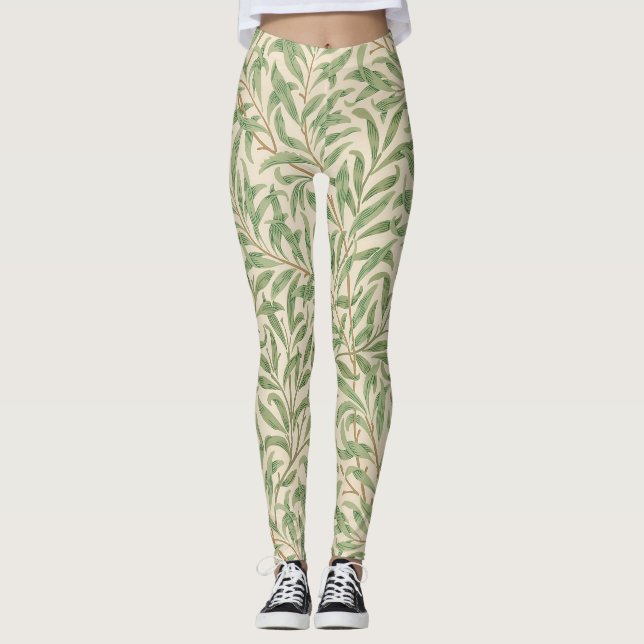 Leggings Jardin aux branches de saule de William Morris Fle (Devant)
