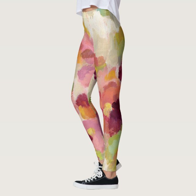 Leggings Jardin de corail et vert (Gauche)