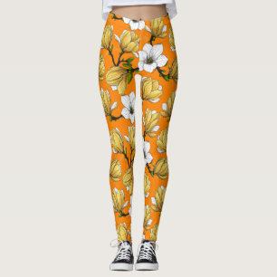 Leggings Jardin de Magnolia en jaune