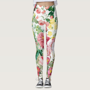Leggings Jardin de printemps Vintage Rose