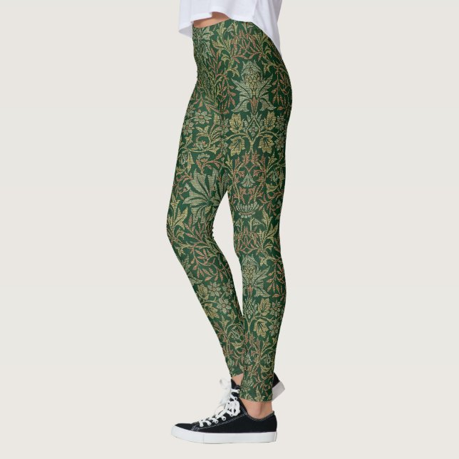 Leggings Jardin de William Morris - Verts (Gauche)