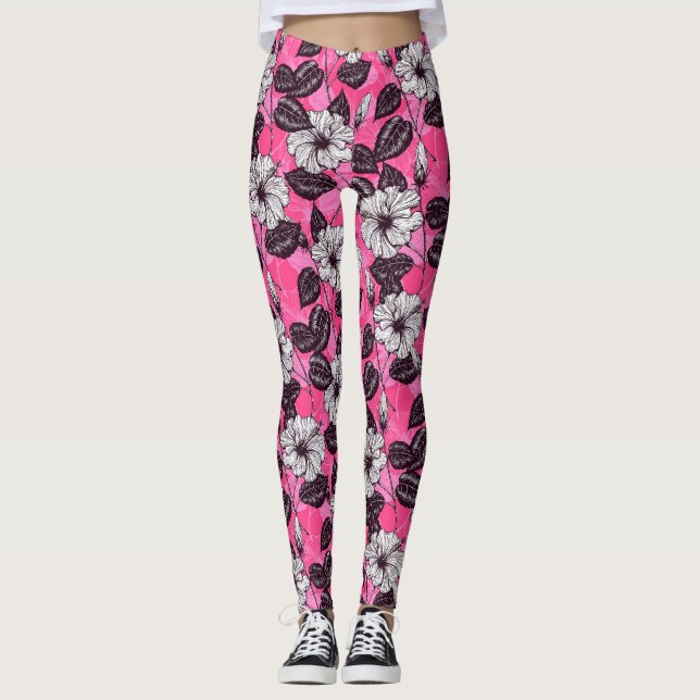 Leggings Jardin des Hibiscus 2 (Devant)