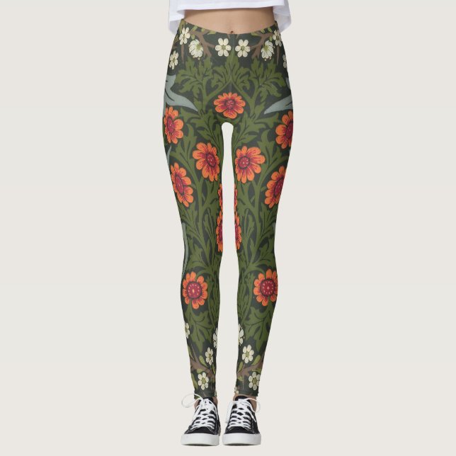 Leggings Jardin Fleur Classique de Prunellier de William Mo (Devant)