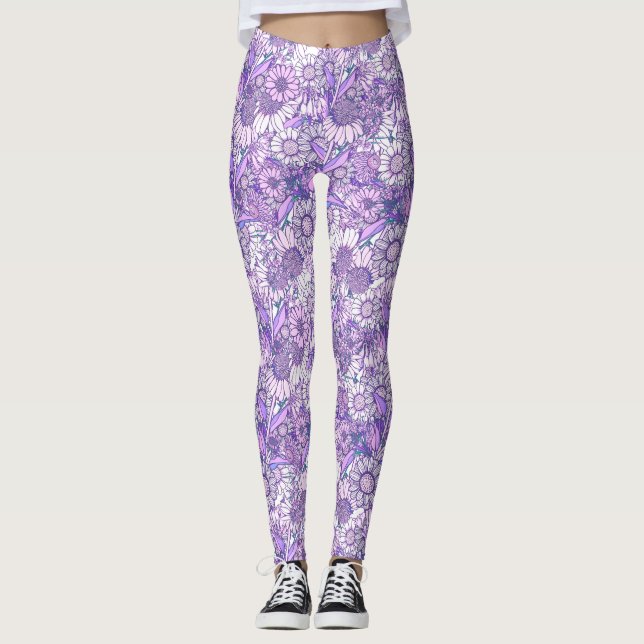 Leggings Jardin Fleur sauvage australien (Devant)