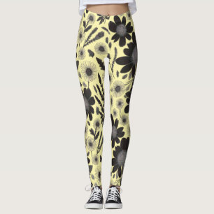 Leggings Jardin Fleur sauvage Dusky - Modèle Floral Vintage
