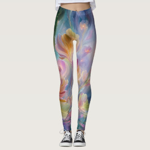 Leggings Jardin floral abstrait et rêveur