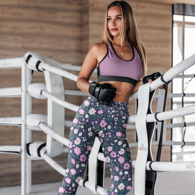 Leggings Jardin Floral Violet | Légendes (Créateur téléchargé)