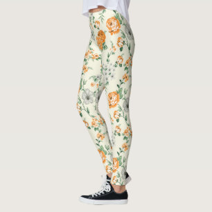 Leggings Jardin Jaune doux motif floral