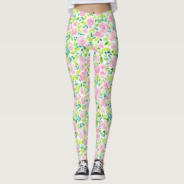 Leggings Jardin rose (Devant)