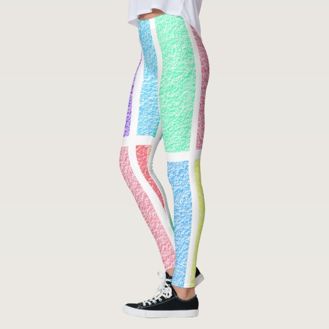 Leggings Jauges Abstraites de couleurs arc-en-ciel (Gauche)