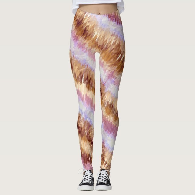 Leggings Jauges de teinture à tartines (Devant)