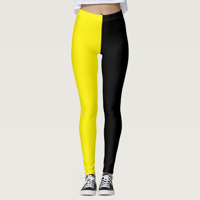 Leggings Jaune et noir (Devant)