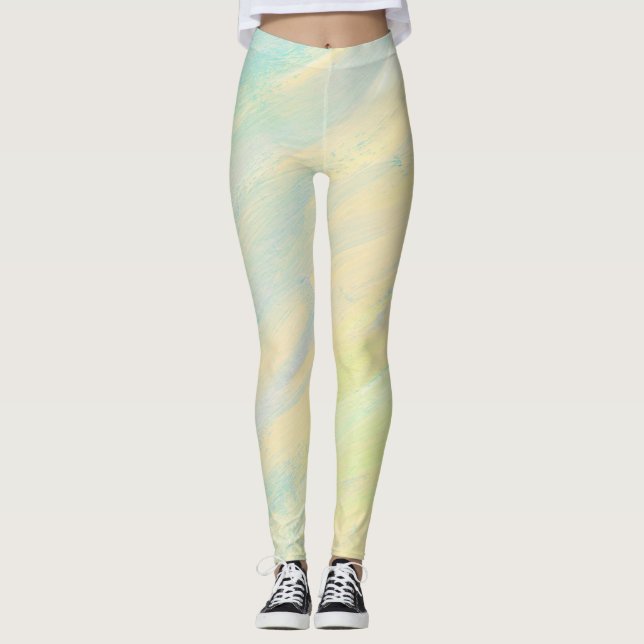 Leggings Jaune Et Turquoise (Devant)