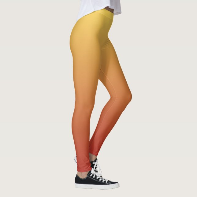 Leggings Jaune - Légumineuses à dégradé rouge (Droite)