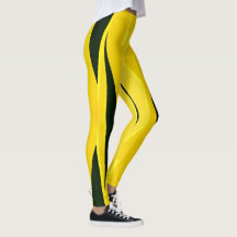 Leggings Jaunes Avec Grilles Noires Vives