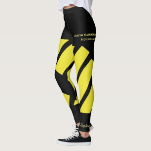 Leggings Jaunes de jambe d'équipe/club avec de faux shorts