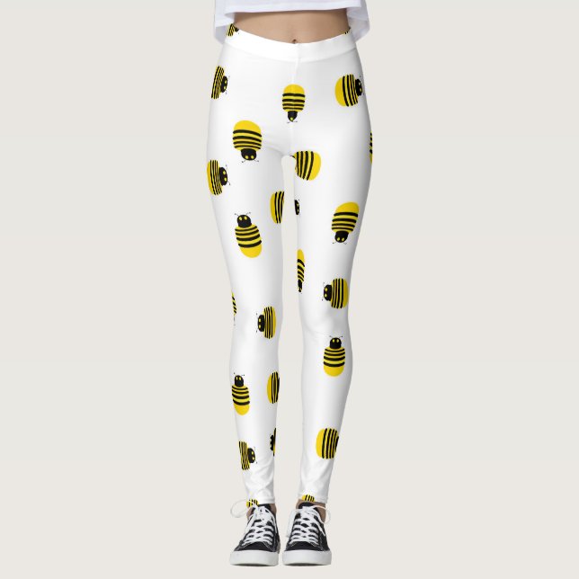 Leggings Jaunes Léggations d'abeilles (Devant)