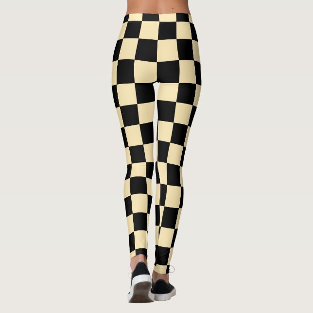Leggings Jaunes Noirs (Dos)