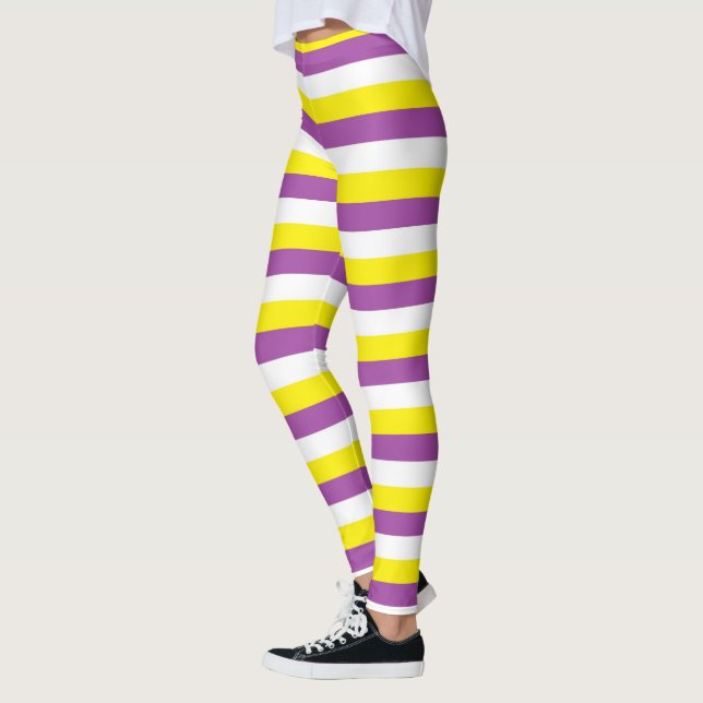 Leggings Jaunes, violets et blancs (Gauche)