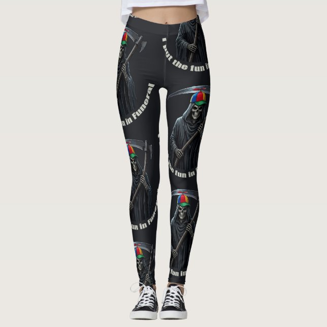 Leggings Je mets l'amusement dans les funérailles (Devant)