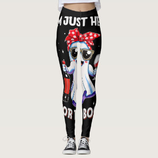 Leggings Je Suis Ici, Boos Halloween Funny Femmes Fantômes