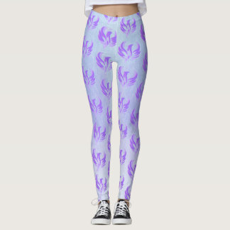 Leggings Je Suis Oiseau de Feu de Flamme Violette - Féminin
