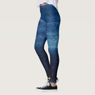 Leggings Jeanne bleu cool moderne Légendes Abstraites de