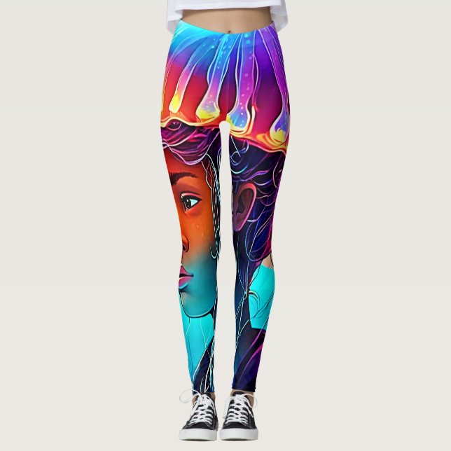 Leggings Jellyfish Girl Art (Devant)