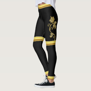 Leggings Jésus à votre porte dans la feuille d'or et le