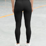 Leggings Jet noir couleur solide simple minimaliste<br><div class="desc">Générique leggings noirs solides pour les femmes. Couleur noire à jet simple avec doublure noire pour un look simple et minimaliste.</div>