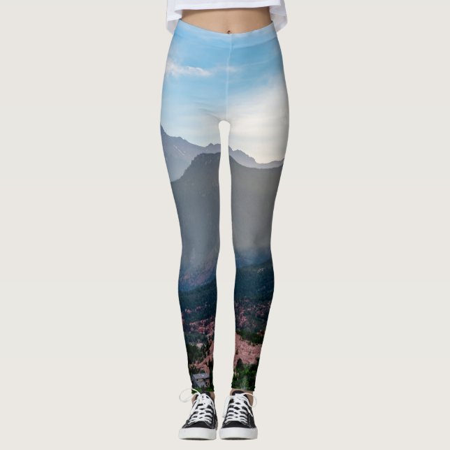 Leggings Jeu de couchers de soleil de pointe (Devant)