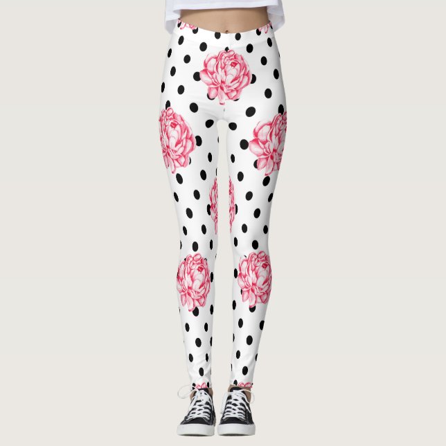 Leggings Jeu de tapisserie florale (Devant)