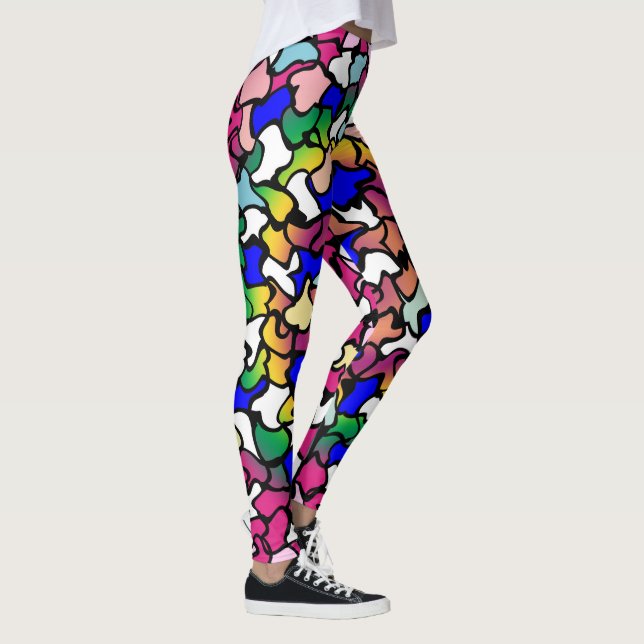 Leggings Jeu de tuiles vibrantes (Droite)