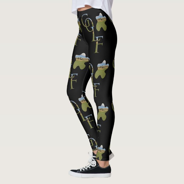 Leggings Jeu Logo De Golf Avec Image De Golf, (Gauche)