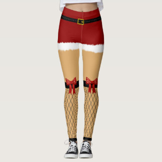 Leggings Jeune fille d'assistance Père Noël sexy, thème de