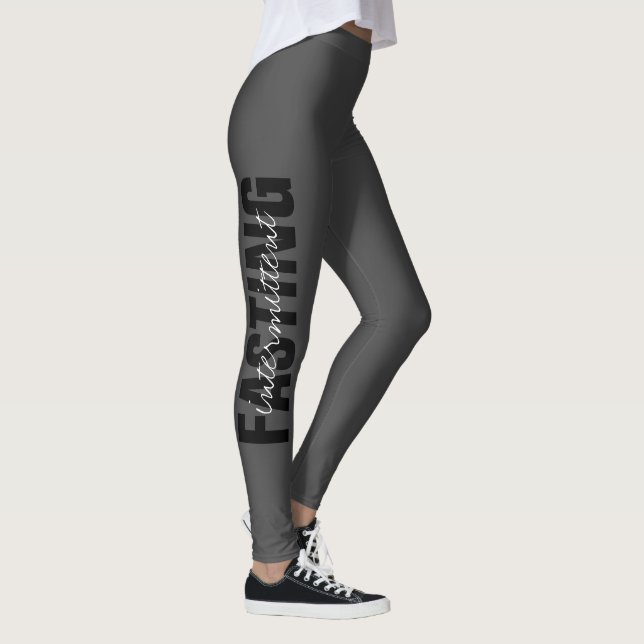 Leggings Jeûne intermittent gris mignon vacances Ramadan (Droite)