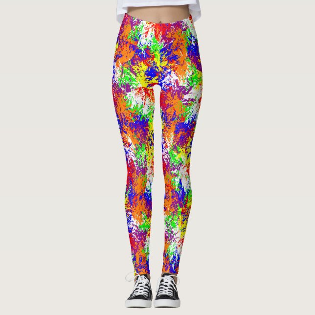 Leggings Jiggle Motif aux pattes vives (Devant)