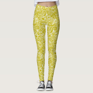 Leggings joie de l'eau blanc chartreuse