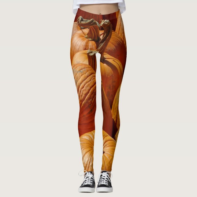 Leggings Joli Citrouille au Citrouille Patch sur (Devant)
