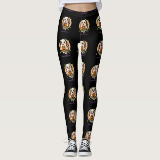 Leggings Joli Fantôme Tenant un Seau de Bonbons à la Citrou