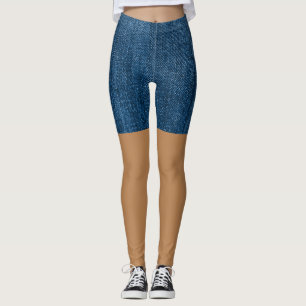 Leggings Joli Faux Bleu Shorts Jeans