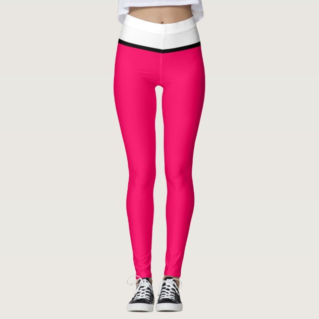 Leggings Joli framboise noir blanc (Devant)