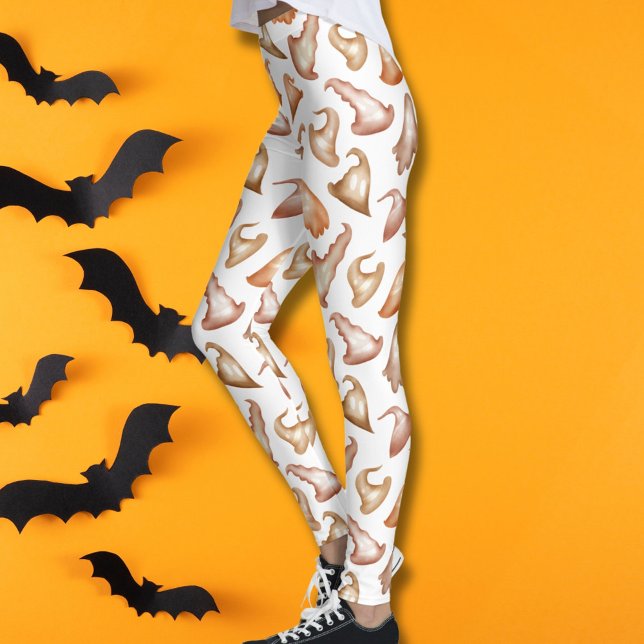 Leggings Joli Halloween Casquettes de sorcière fantôme (Créateur téléchargé)