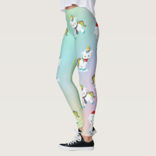 Leggings Joli licorne de Noël arc-en-ciel