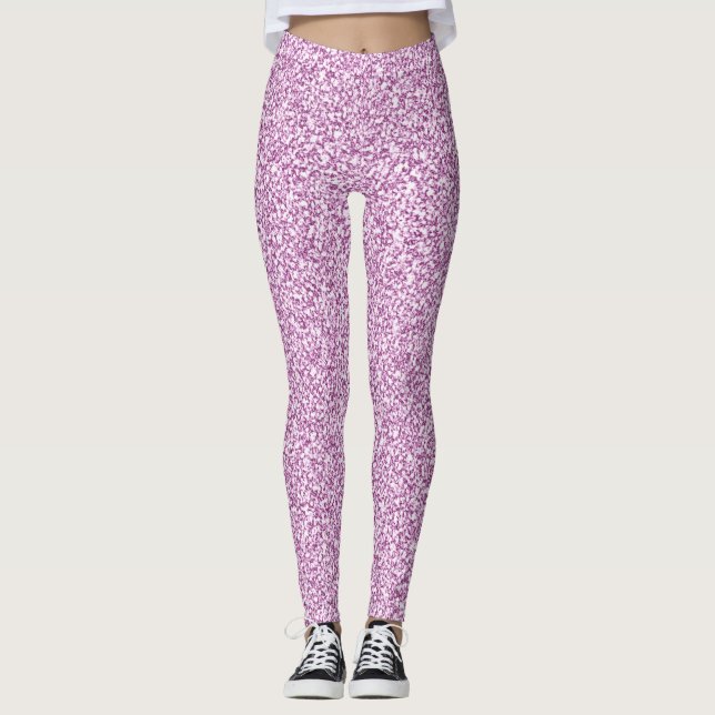 Leggings Joli look de brillance violette (Devant)