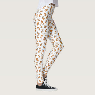 Leggings joli motif de chien de compagnie cartoon corgis