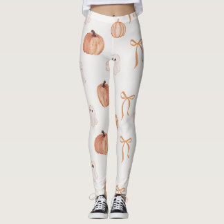 Leggings Joli motif de fantôme et de citrouille d'Halloween