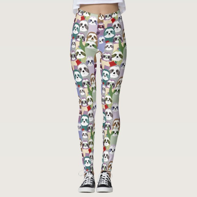 Leggings Joli Motif de fentes (Devant)
